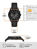 Buy Shop Emporio Armani Antonio Chronograph Black Dial Black Leather Strap Watch for Men - AR11583 USA Online
