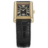 Buy Shop Emporio Armani Gino Black Dial Black Leather Strap Watch for Men - AR11666 USA Online