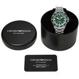 Buy Shop Emporio Armani Sea Explorer Green Dial Silver Steel Strap Watch for Men - AR60088 USA Online
