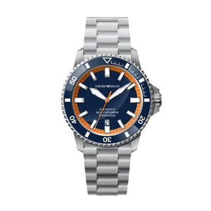 Buy Shop Emporio Armani Sea Explorer Blue Dial Silver Steel Strap Watch for Men - AR60090 USA Online