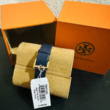 Buy Shop Tory Burch Collins Quartz Blue Dial Blue Leather Strap Watch for Women - TBW1203 USA Online