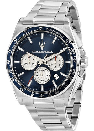 Buy Shop Maserati Velocità Chronograph Blue Dial Silver Steel Strap Watch for Men - R8873652005 USA Online