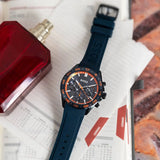 Buy Shop Hugo Boss Runner Chronograph Blue Dial Blue Silicone Strap Watch for Men - 1514142 USA Online