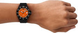 Buy Shop Emporio Armani World Explorer Orange Dial Black Silicone Strap Watch for Men - AR11684 USA Online