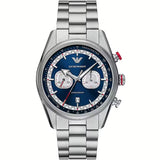 Buy Shop Emporio Armani Racer Chronograph Blue Dial Silver Steel Strap Watch for Men - AR11676 USA Online