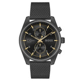 Buy Shop Hugo Boss Skytraveller Chronograph Black Dial Black Mesh Strap Watch for Men - 1514150 USA Online