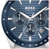 Buy Shop Hugo Boss Strike Chronograph Blue Dial Silver Steel Strap Watch for Men - 1514240 USA Online