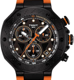 Buy Shop Tissot T Race Chronograph Black Dial Orange Rubber Strap Watch for Men - T141.417.37.051.02 USA Online