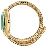 Just Cavalli Serpente Metallica Green Dial Gold Steel Strap Watch for Women - JC1L208M0045