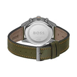 Buy Shop Hugo Boss Skytraveller Chronograph Black Dial Green Leather Strap Watch for Men - 1514148 USA Online
