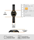 Buy Shop Tory Burch Oval Black Dial Black Steel Strap Watch for Women - TBW6035 USA Online