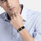 Buy Shop Emporio Armani Gino Black Dial Black Leather Strap Watch for Men - AR11666 USA Online