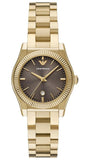 Buy Shop Emporio Armani Federica Brown Dial Gold Steel Strap Watch for Women - AR11700 USA Online