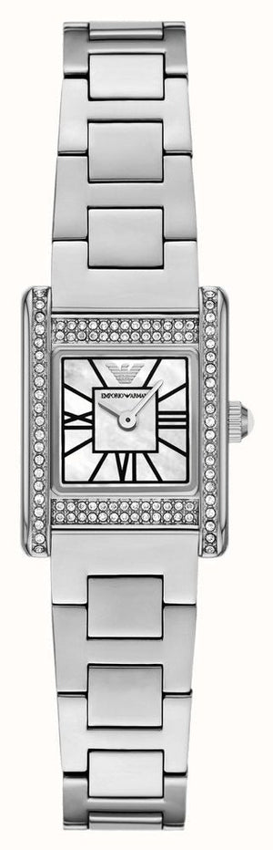 Buy Shop Emporio Armani Genni Analog Mother of Pearl Dial Silver Steel Strap Watch for Women - AR11662 USA Online