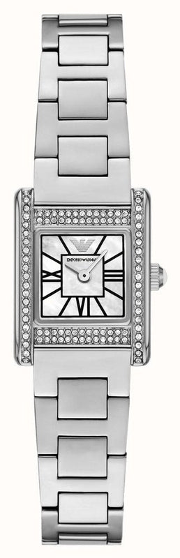 Buy Shop Emporio Armani Genni Analog Mother of Pearl Dial Silver Steel Strap Watch for Women - AR11662 USA Online