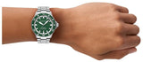 Buy Shop Emporio Armani Sea Explorer Green Dial Silver Steel Strap Watch for Men - AR60088 USA Online