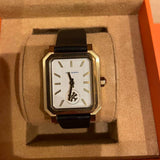 Buy Shop Tory Burch Robinson White Dial Black Leather Strap Watch for Women - TBW1504 USA Online