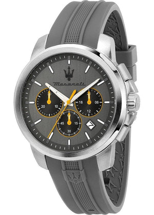 Buy Shop Maserati Successo Chronograph Grey Dial Grey Rubber Strap Watch for Men - R8871621043 USA Online