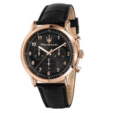 Buy Shop Maserati Epoca Limited Edition Chronograph Black Dial Black Leather Strap Watch for Men - R8871618015 USA Online