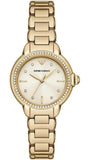 Buy Shop Emporio Armani Mia Crystals Gold Dial Gold Steel Strap Watch for Women - AR11609 USA Online