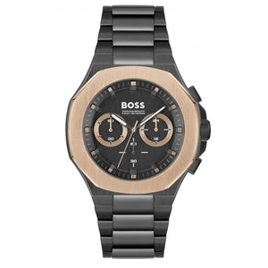 Buy Shop Hugo Boss Taper Chronograph Black Dial Black Steel Strap Watch for Men - 1514090 USA Online