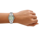 Buy Shop Emporio Armani Federica Mint Green Dial Silver Steel Strap Watch for Women - AR11656 USA Online