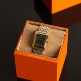 Buy Shop Tory Burch Eleanor Mother of Pearl Black Dial Two Tone Steel Strap Watch for Women - TBW1084 USA Online