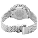 Buy Shop Emporio Armani Diver Chronograph Blue Dial Silver Mesh Strap Watch for Men - AR11587 USA Online