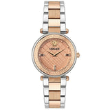 Buy Shop Versace Reve Analog Rose Gold Dial Two Tone Steel Strap Watch for Women - VE8B00424 USA Online