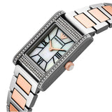 Buy Shop Emporio Armani Genni Mother of Pearl Dial Two Tone Steel Strap Watch for Women - AR11626 USA Online