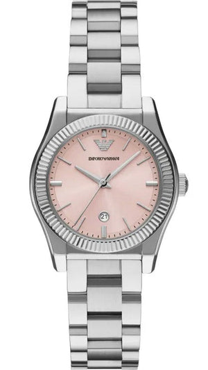 Buy Shop Emporio Armani Federica Pink Dial Silver Steel Strap Watch for Women - AR11658 USA Online