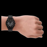Buy Shop Emporio Armani Antonio Chronograph Black Dial Black Leather Strap Watch for Men - AR11583 USA Online