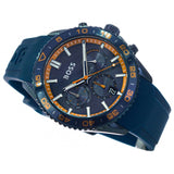 Buy Shop Hugo Boss Runner Chronograph Blue Dial Blue Silicone Strap Watch for Men - 1514142 USA Online