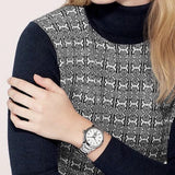 Buy Shop Tory Burch Collins White Dial Silver Steel Strap Watch for Women - TBW1301 USA Online