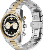 Buy Shop Emporio Armani Racer Chronograph Black Dial Two Tone Steel Strap Watch for Men - AR11678 USA Online