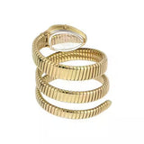 Buy Shop Just Cavalli Serpente Metallica Gold Dial Gold Steel Strap Watch for Women - JC1L209M0035 USA Online