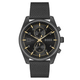 Buy Shop Hugo Boss Skytraveller Chronograph Black Dial Black Mesh Strap Watch for Men - 1514150 USA Online