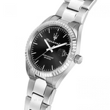 Buy Shop Maserati Competizione Black Dial Silver Steel Strap Watch for Men - R8853100028 USA Online