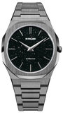 Buy Shop D1 Milano Ultra Thin Aventurine Black Dial Silver Steel Strap Watch for Men - D1-UTBJ29 USA Online