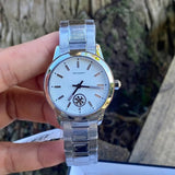Buy Shop Tory Burch Collins White Dial Silver Steel Strap Watch for Women - TBW1301 USA Online