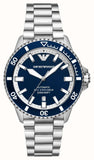 Buy Shop Emporio Armani cBlue Dial Silver Steel Strap Watch for Men - AR60079 USA Online