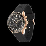 Buy Shop Hugo Boss Runner Chronograph Black Dial Black Silicone Strap Watch for Men - 1514168 USA Online
