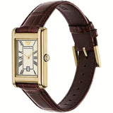 Buy Shop Emporio Armani Gino White Dial Brown Leather Strap Watch for Men - AR11665 USA Online