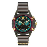 Buy Shop Versace Icon Active Chronograph Black Dial Black Rubber Strap Unisex Watch - VE8P00224 USA Online