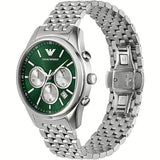 Buy Shop Emporio Armani Antonio Chronograph Green Dial Silver Steel Strap Watch for Men - AR11581 USA Online
