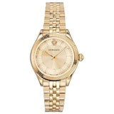 Buy Shop Versace Virtus Quartz Gold Dial Gold Steel Strap Watch for Women - VEHU00720 USA Online