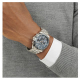 Buy Shop Hugo Boss Strike Chronograph Blue Dial Silver Steel Strap Watch for Men - 1514240 USA Online