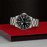Tudor Pelagos Black Dial Grey Steel Strap Watch for Men - M25407N-0001