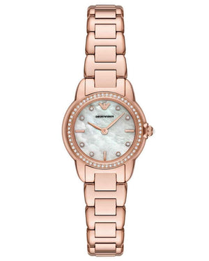Buy Shop Emporio Armani Mia Mother of Pearl Dial Rose Gold Steel Strap Watch for Women - AR11671 USA Online