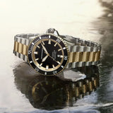 Buy Shop Emporio Armani Sea Explorer Black Dial Two Tone Steel Strap Watch for Men - AR60089 USA Online